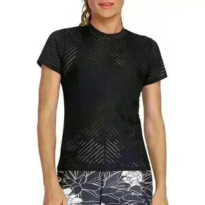 NWT Tail Women's AMADEA Short Sleeve Crew Neck Top Size XXL 2XL Mesh Active
